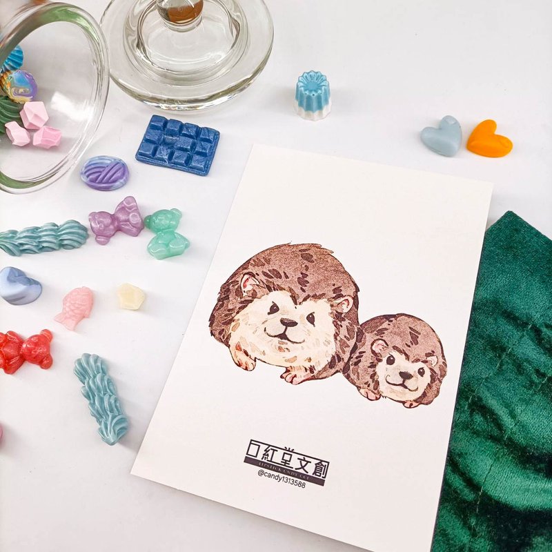 KR474_口紅堂明信片_刺蝟12_candy1313588 postcard - Cards & Postcards - Paper Multicolor