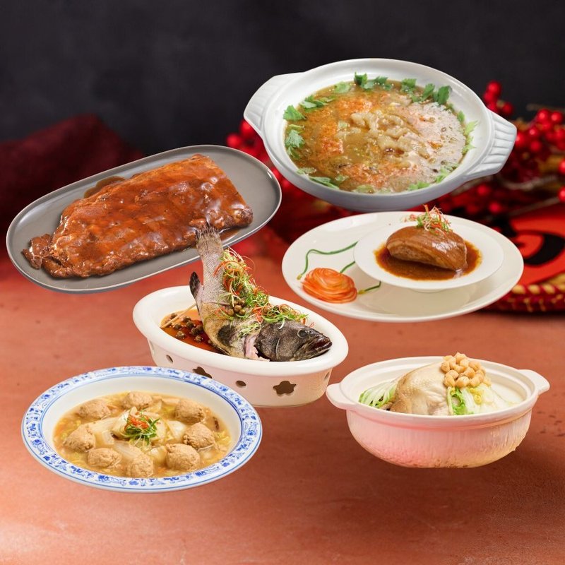 【溫國智主廚】福氣滿滿宴年菜套組 - 料理包/調理包 - 其他材質 金色