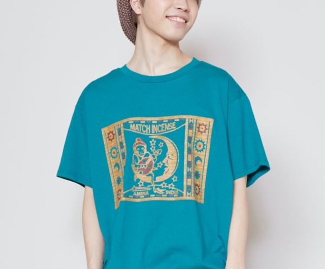 先行予約】レトロマッチ＆イラストプリント刺繍Tシャツ Lサイズ