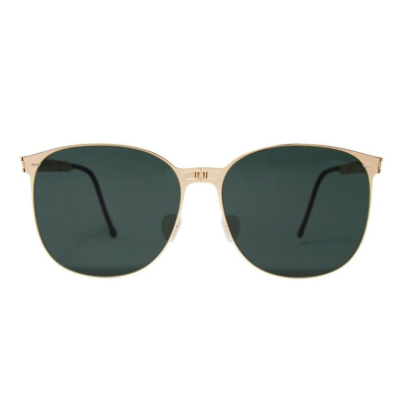 ROAV-CHARLIZE / gold frame / dark green ink - Sunglasses - Other Metals Green
