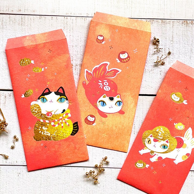 滿福宝－紅包袋 / 三款各二入 - 紅包袋/春聯 - 紙 紅色