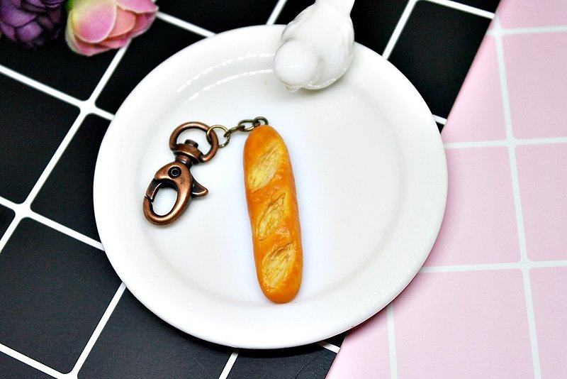 ➽ Clay Series - French Baguette - Keychain // Strap # Bag Accessories # # Gift # - Keychains - Clay 