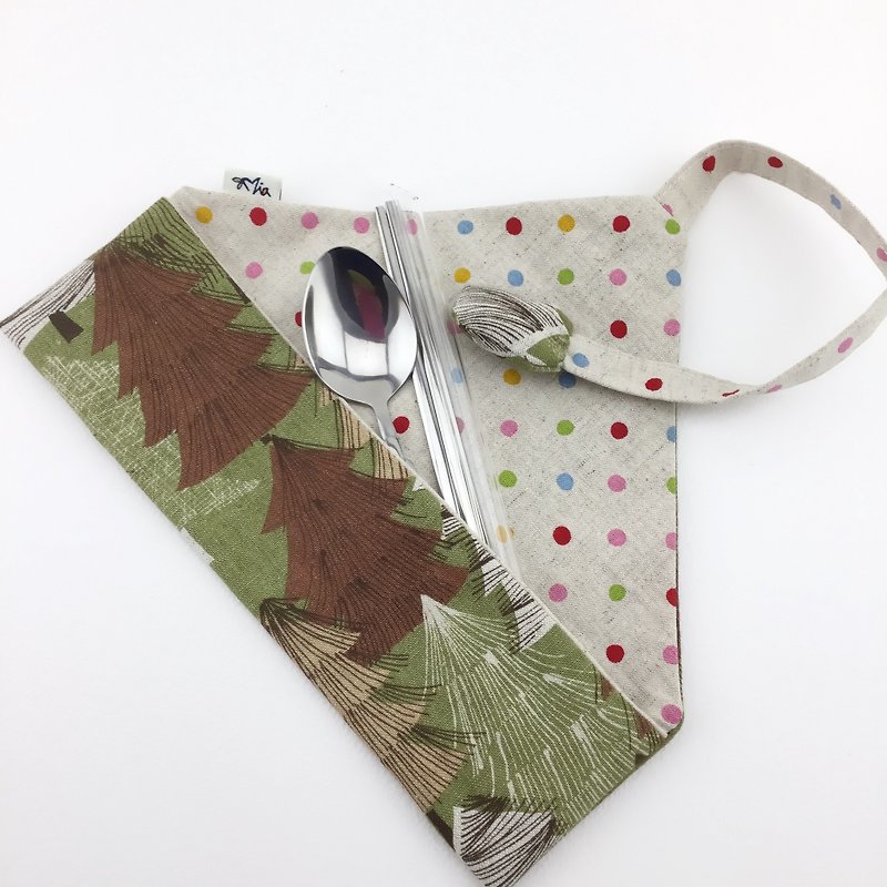 Cedarwood - environmentally friendly cutlery / straw bag - ตะเกียบ - ผ้าฝ้าย/ผ้าลินิน 