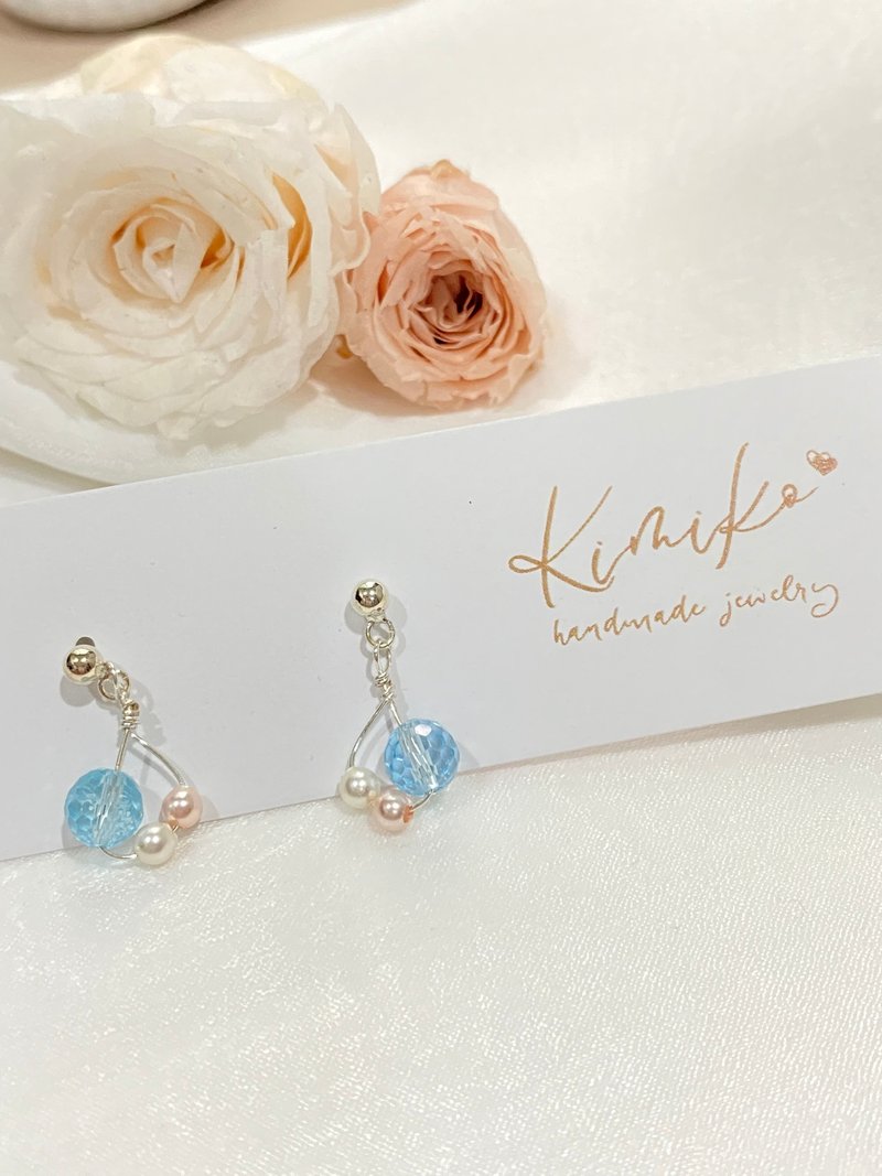 November birthstone topaz Stone earrings - Earrings & Clip-ons - Gemstone Blue