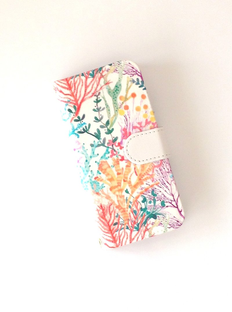 Liberty iphone 6 6s 7 8 notebook type case Beautiful sea - เคส/ซองมือถือ - ผ้าฝ้าย/ผ้าลินิน หลากหลายสี