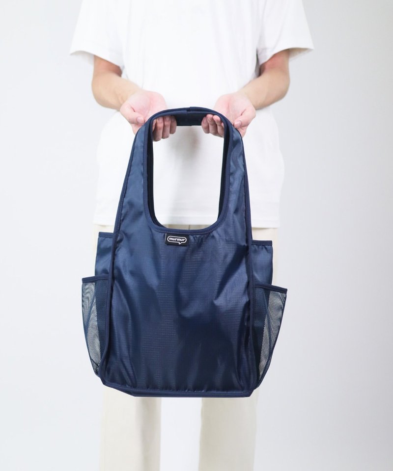 murmur reusable bags A4 size / AB037 - กระเป๋าถือ - เส้นใยสังเคราะห์ สีน้ำเงิน