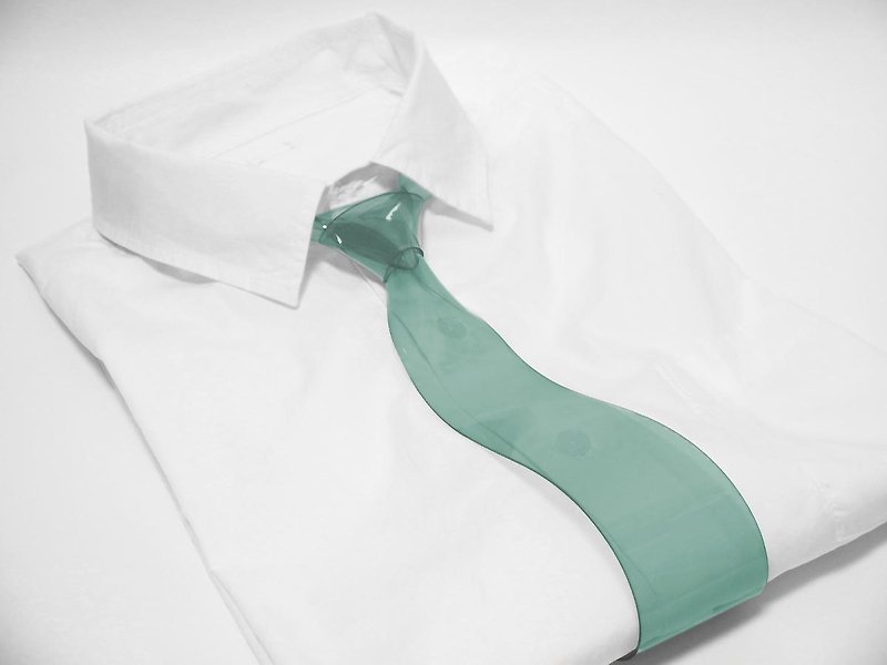 Transparent Necktie EUREKA (Celeste) - Ties & Tie Clips - Other Materials Green