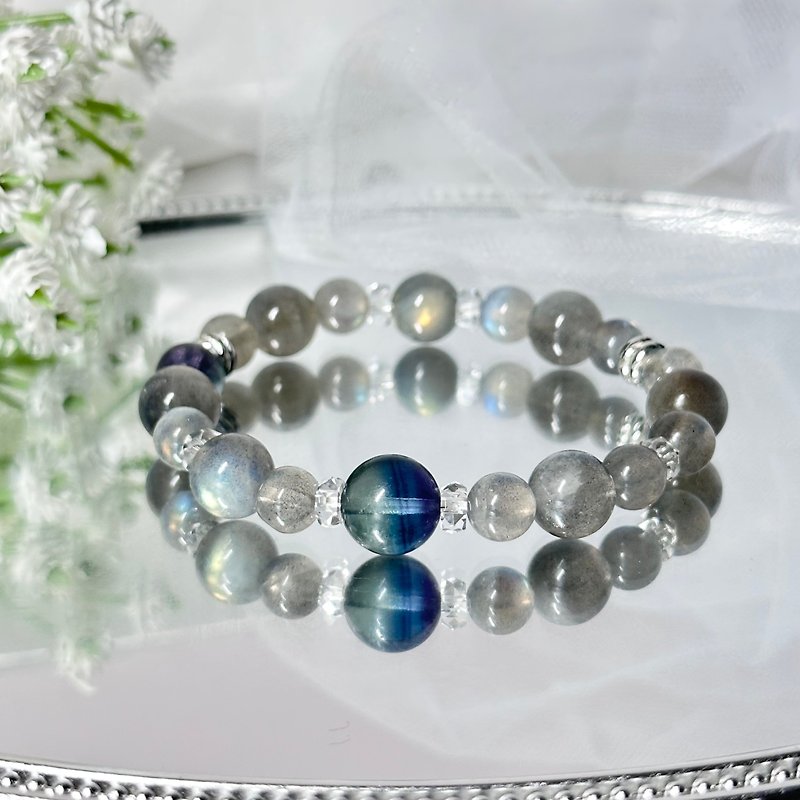 Labradorite love summoning bracelet for men and women - Bracelets - Crystal Transparent