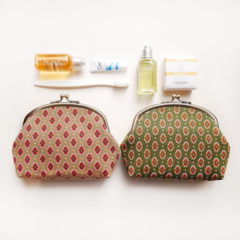 Terry & Swallow Makeup Bag / Dust Bag / Gold Pack [Made in Taiwan] - Toiletry Bags & Pouches - Other Metals Green