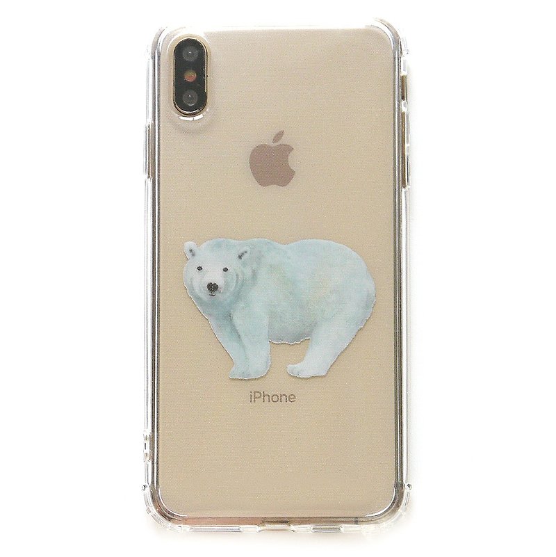 北極熊 - 手機殼 | TPU Phone case 防摔 空壓殼 | 可加字 - 手機殼/手機套 - 橡膠 透明