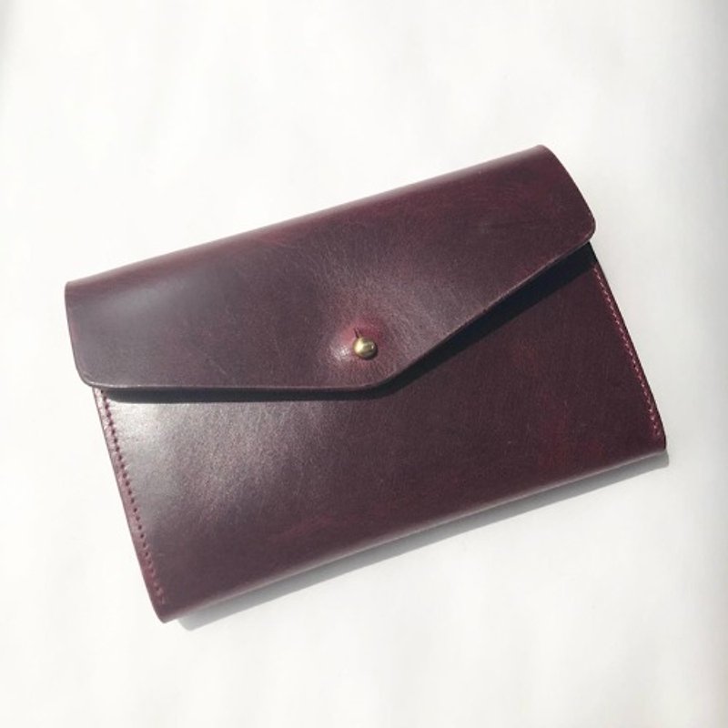 Leather mini wallet that makes it easy to find coins Italian leather Medium Basic Wallet - กระเป๋าสตางค์ - หนังแท้ 