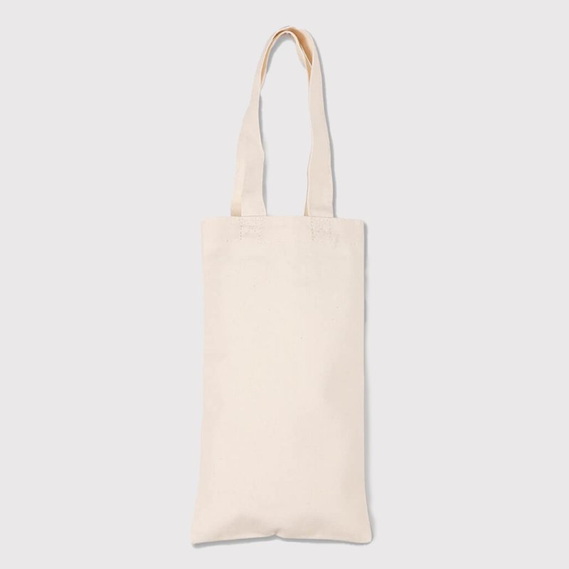 [Simple style] Beverage bag | Shallow canvas water bottle bag - ถุงใส่กระติกนำ้ - ผ้าฝ้าย/ผ้าลินิน ขาว