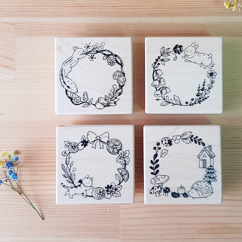Four Seasons Wreath Stamp - ตราปั๊ม/สแตมป์/หมึก - วัสดุอื่นๆ 
