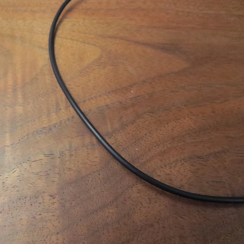 黑色霧面膠繩(單鏈子) / 2mm 3mm粗 / 合金 不銹鋼扣頭 - 長項鍊 - 其他金屬 黑色