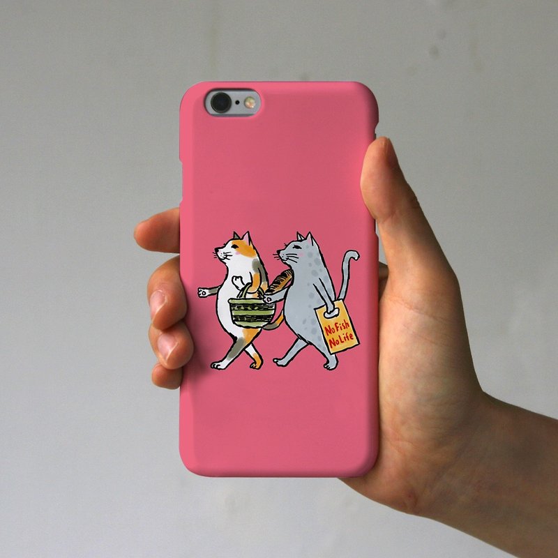 iPhoneケース　猫たち（ピンク） - 手機殼/手機套 - 紙 粉紅色