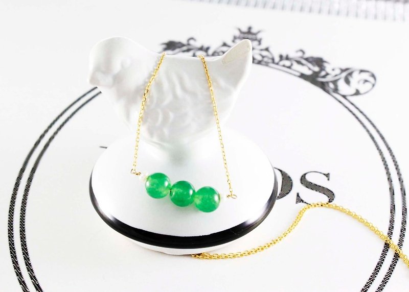 Unlimited opportunity Tanglin jade necklace - Necklaces - Gemstone Gold