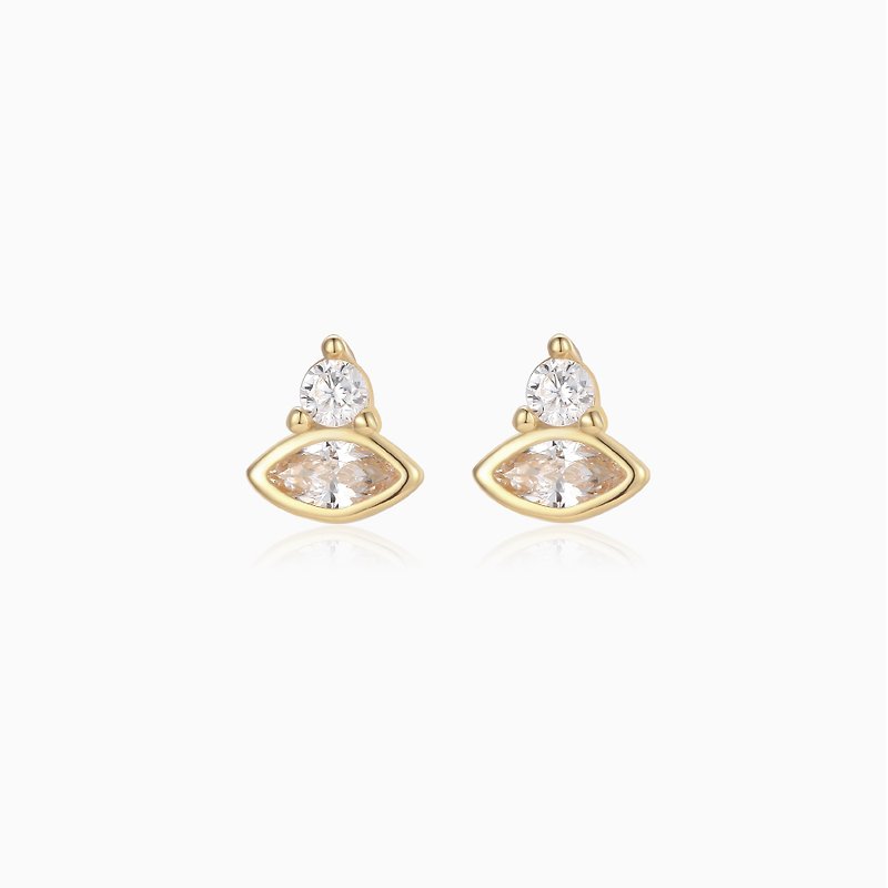 Marquise Cut Pear Shape CZ Stud Earrings - Earrings & Clip-ons - Other Metals 