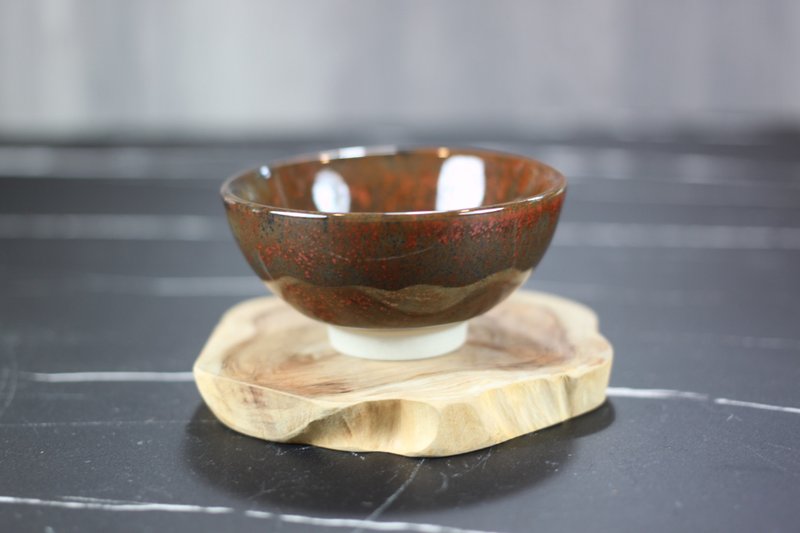 【送禮好物】60ml 薇紅 天目釉 圓滿茶杯 鶯歌名家葉敏祥作品 - 茶壺/茶杯/茶具 - 瓷 