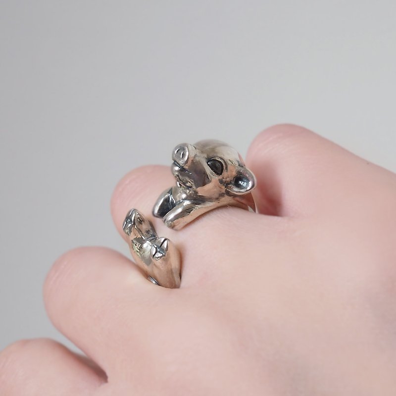 Piglet ring - General Rings - Other Metals Silver