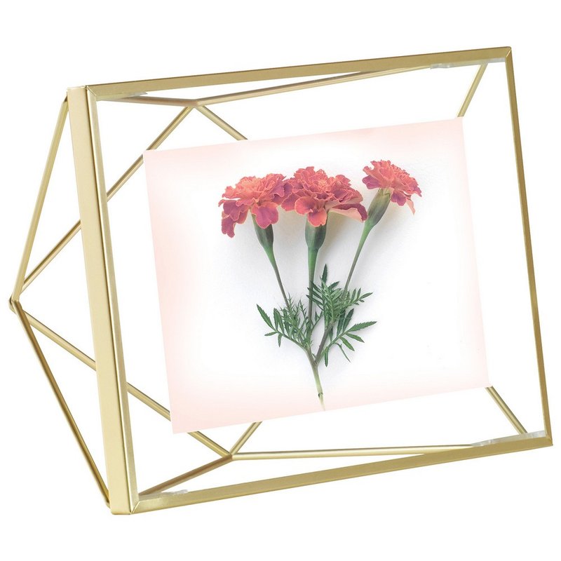 【Umbra】Geometric Line Photo Frame (Texture Gold 4x6 inches) | Picture Frame - Picture Frames - Other Metals White