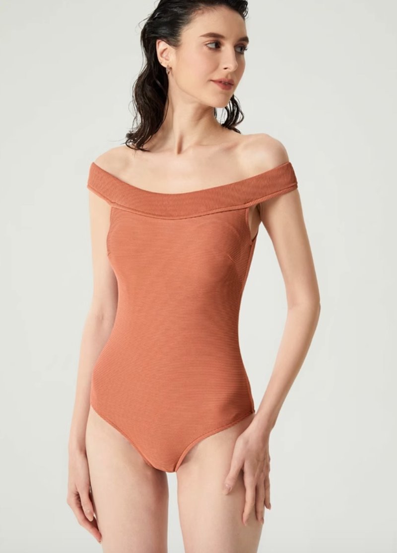 French retro resort swimsuit - Women's Swimwear - Other Materials Multicolor