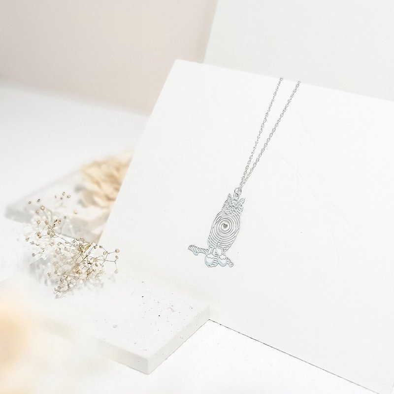 不鏽鋼 項鍊 銀色 - Owl Necklace 與鞋約會系列 貓頭鷹動物項鍊 抗敏醫療鋼 送禮推薦