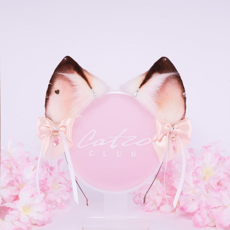Siamese Kitten Ears - 髮夾/髮圈 - 其他人造纖維 咖啡色