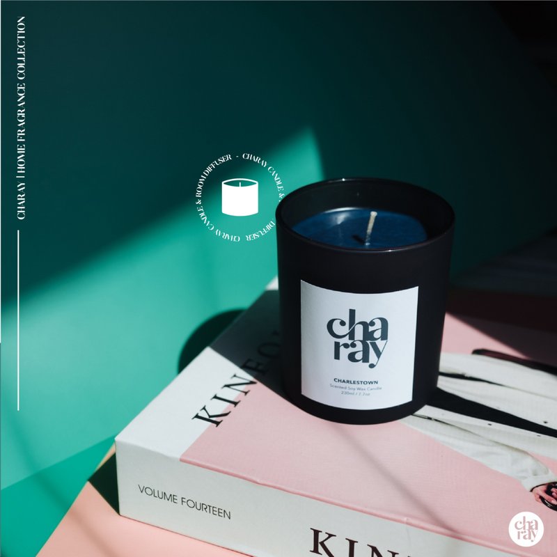CHARAY Scented Candle CHARLESTOWN Scent Size 230ml. - 香氛/精油/擴香 - 玻璃 多色