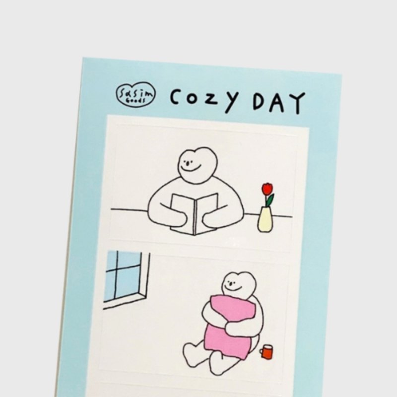 SASIM 素描貼紙_cozy day - 貼紙 - 紙 