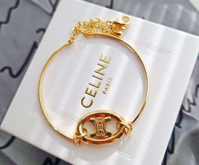 正規中古 CELINEゴールド凱旋門ネックレス、ネックレス、ブレスレット