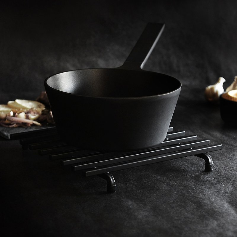 【惜物福利品】丹麥Morsø 皇家黑爵士鐵製隔熱架-25x25cm - 廚具 - 其他金屬 黑色
