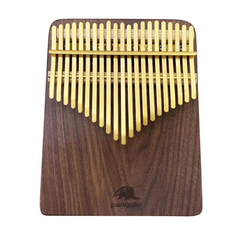21-tone ウォールナット 木製カリンバ ウォーターミストゴールドシート 送信 通学バッグ + ピアノ クロス + チューナー - ギター・楽器 - 木製 ブラウン