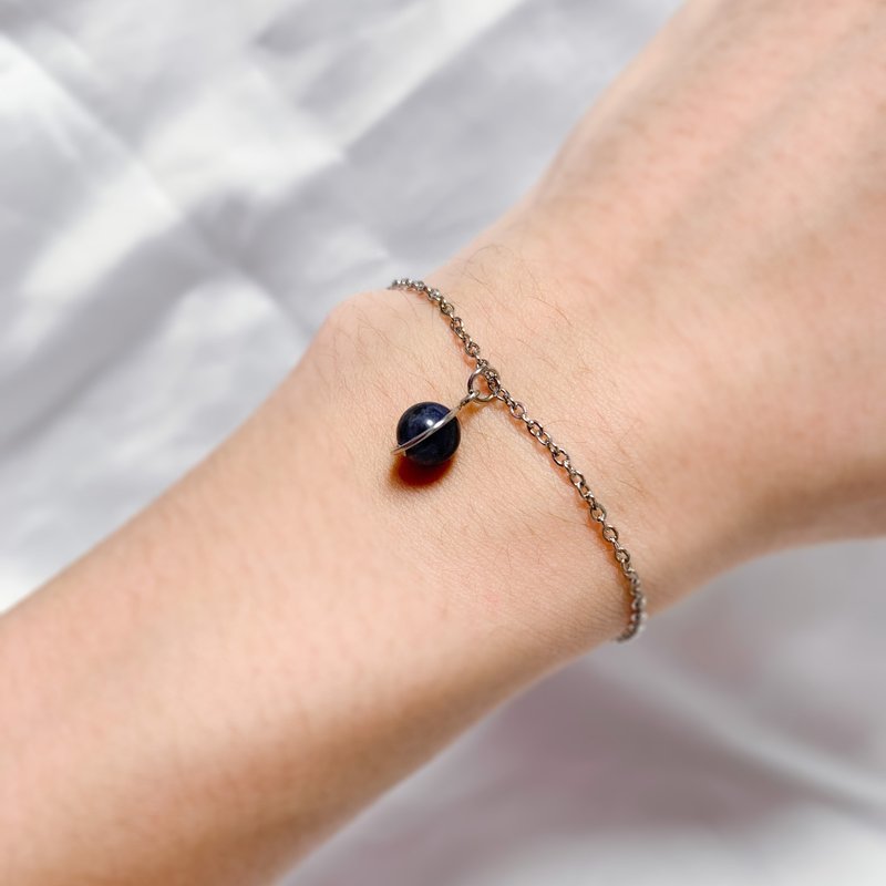 2色入 | 手製藍紋石海浪手鏈 - Wave Bracelet - 手鍊/手環 - 不鏽鋼 藍色