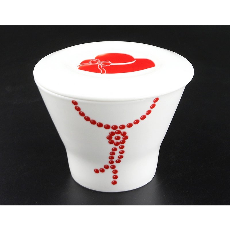 エンゲルス社の女性テイクふたカップ - マグカップ - 磁器 レッド