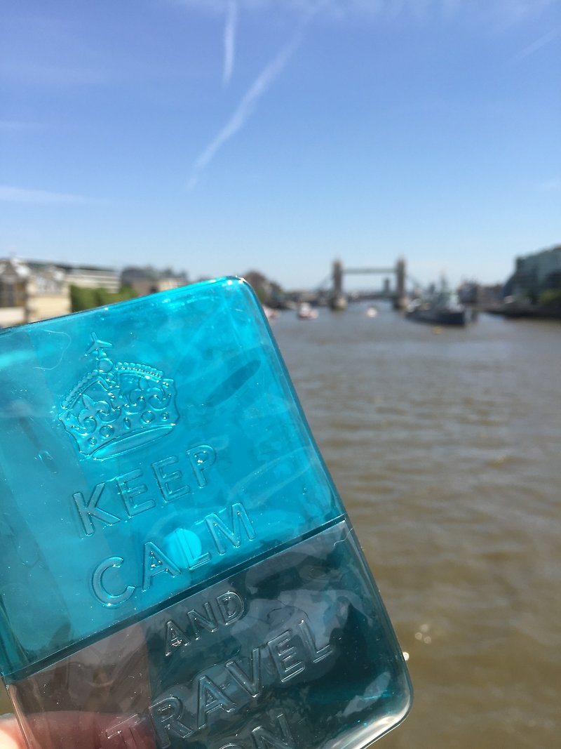 Keep Calm & Travel On Neon Jelly Passport Holder - Blue Black - Passport Holders & Cases - Plastic Blue