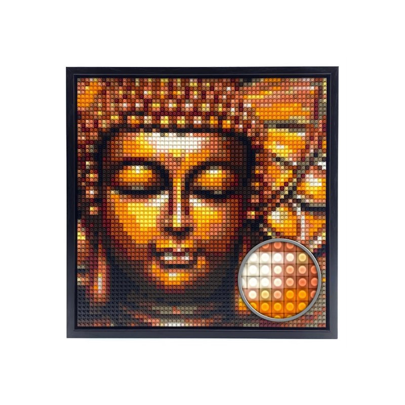 Buddha mini-Brick Portrait Kit, Includes Photo Frame - Posters - Plastic Multicolor