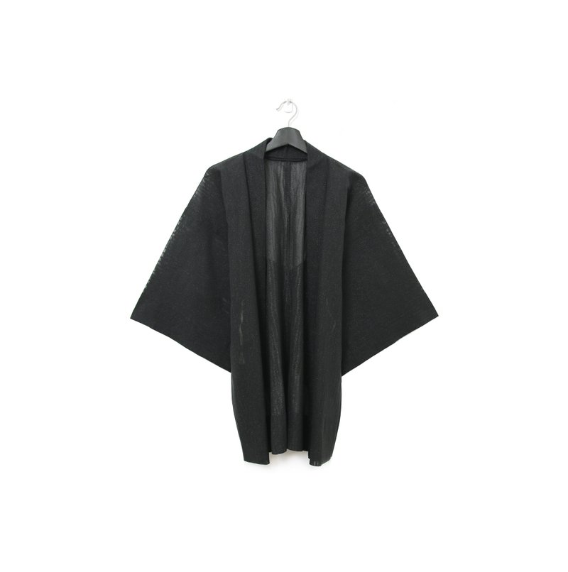Back to Green-日本帶回羽織 透膚 細緻 閃亮 /vintage kimono - 女大衣/外套 - 絲．絹 
