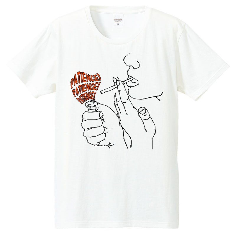 T-shirt / patience - Men's T-Shirts & Tops - Cotton & Hemp White