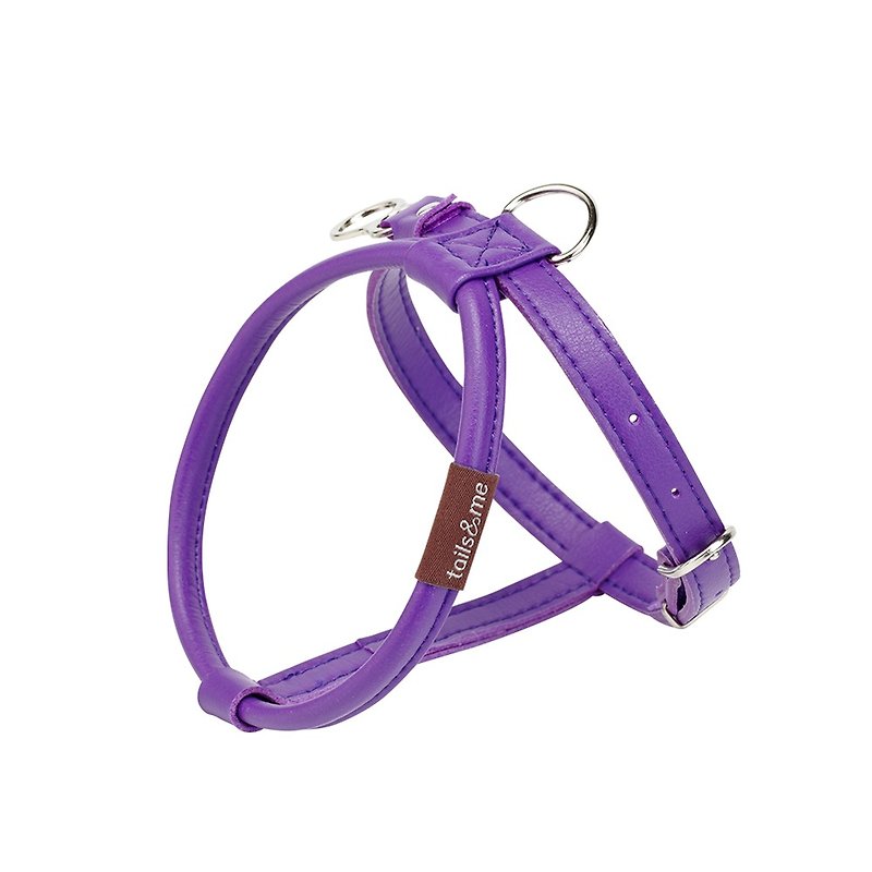 [tail and I] nature concept leather chest strap quartz purple S - ปลอกคอ - หนังเทียม สีม่วง