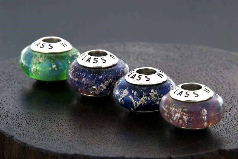 Ashes/Hair glass beads-Starry sky-Unit price*Customized Bone Ashes Glass Beads - สร้อยข้อมือ - แก้ว หลากหลายสี
