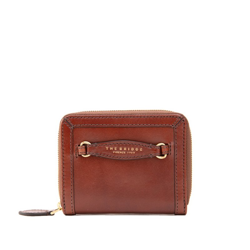 THE BRIDGE BETTINA RFID short wallet - Wallets - Genuine Leather Brown