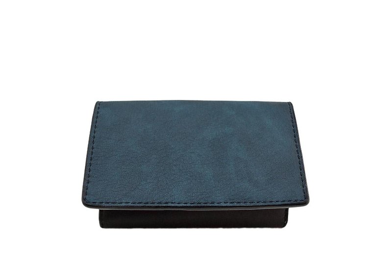Indigo Blue Antique Business Card Case / Card Case - Card Holders & Cases - Genuine Leather Blue