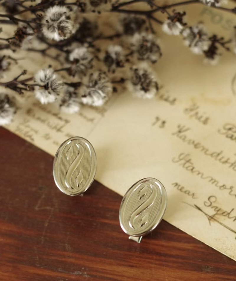 老又好男士珠寶 紳士的字母S袖扣 W302 - 袖扣 - 其他金屬 銀色