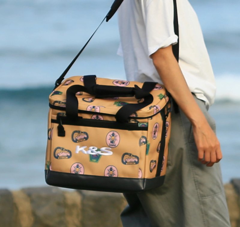 キャンプ用ソフトクーラーボックス – ワイルドキャンプ – 25L – 密閉構造で水漏れなし - キャンプ用品 - ナイロン カーキ