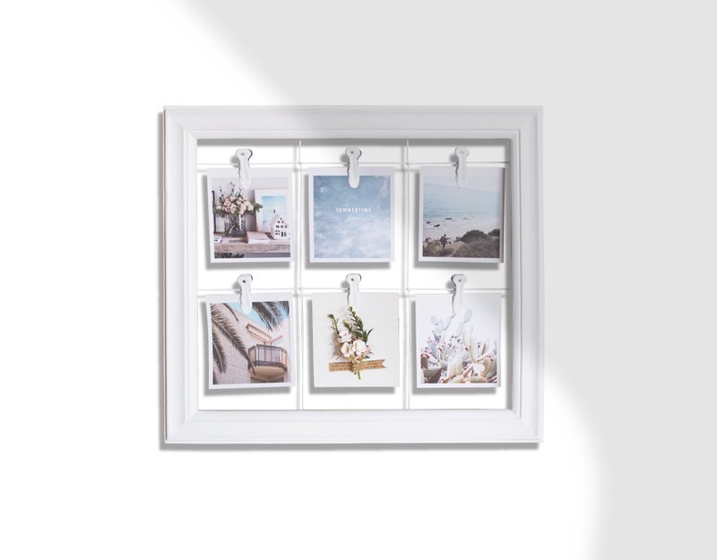 Galaxy Photo clip frame wall hang photos gallery WHITE - 相框/畫框 - 木頭 白色