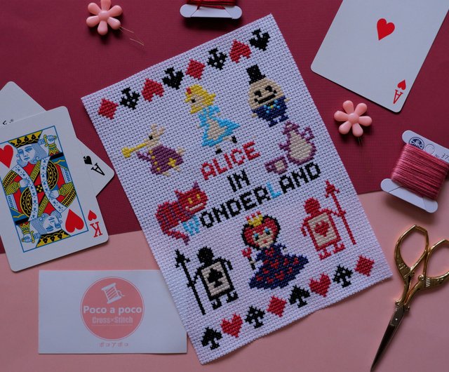 デジタル】クロスステッチpdfチャート 不思議の国のアリス Alice in Wonderland おとぎ話をクロスステッチ刺繍してみましょ -  ショップ Poco a poco その他 - Pinkoi