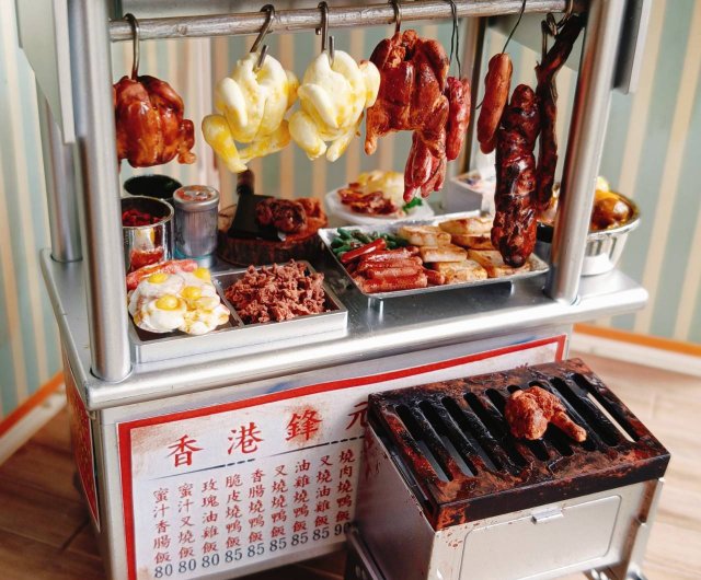 ローストミート 弁当 夜食 屋台 夜市 スイーツ 軽食 台湾式 ミニチュア