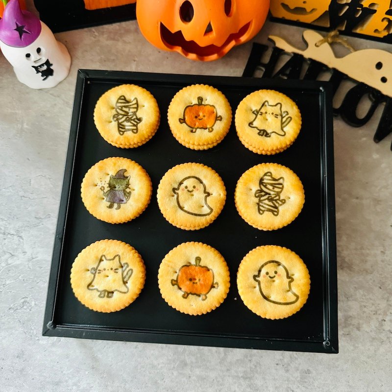 Party snacks | Store gift | Halloween Cream Sandwich Cookies (10 pieces) - คุกกี้ - อาหารสด 