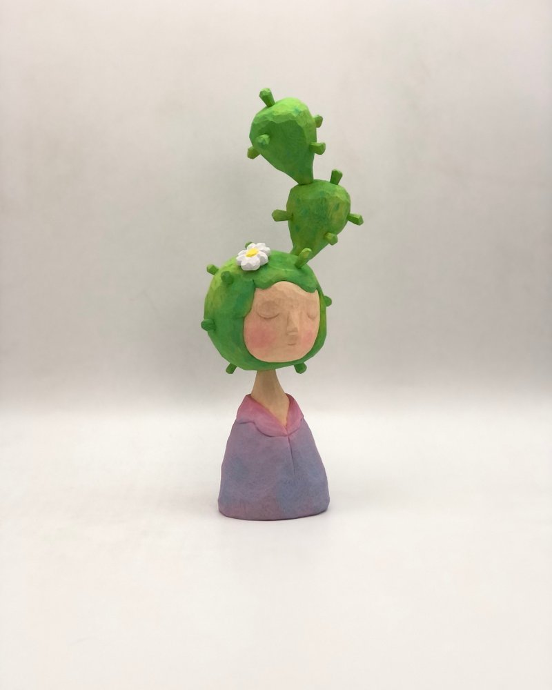 Sleeping cactus - 擺飾/家飾品 - 木頭 