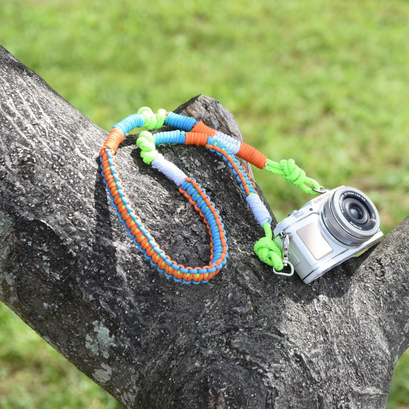 Outdoor rope braided camera strap/colorful pop - Camera Straps & Stands - Other Man-Made Fibers Multicolor